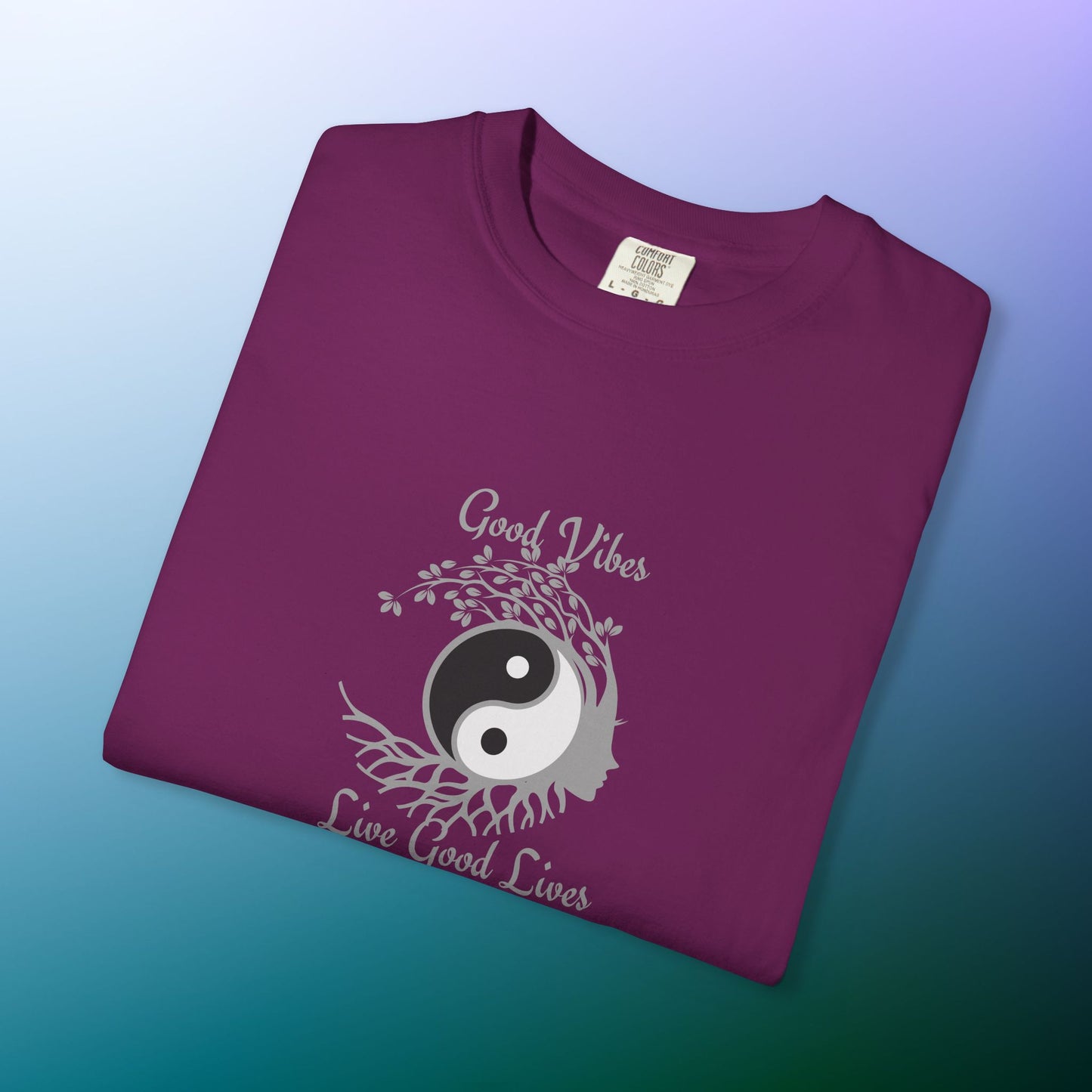 Good Vibes Live Good Lives T-Shirt – Yin Yang Tree of Life Tee