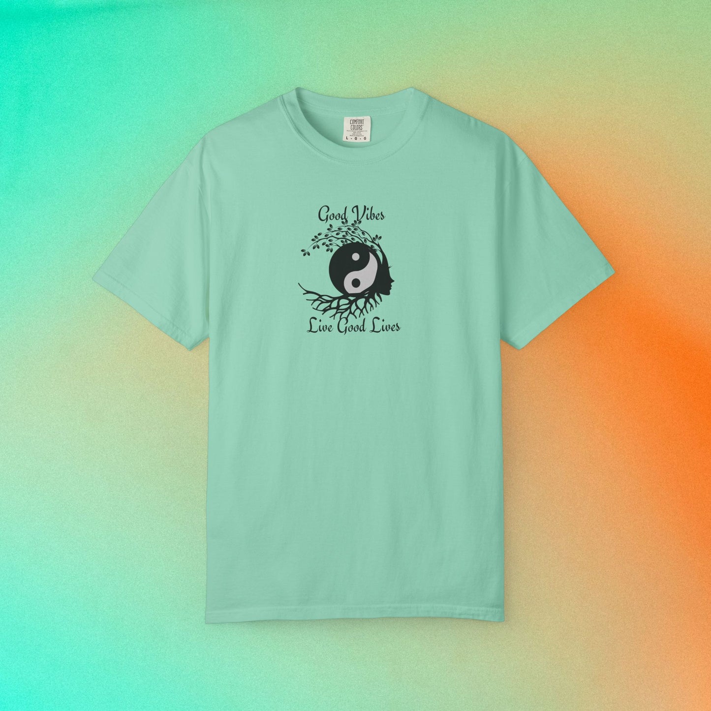 Good Vibes Live Good Lives T-Shirt – Yin Yang Tree of Life Tee Island Reef
