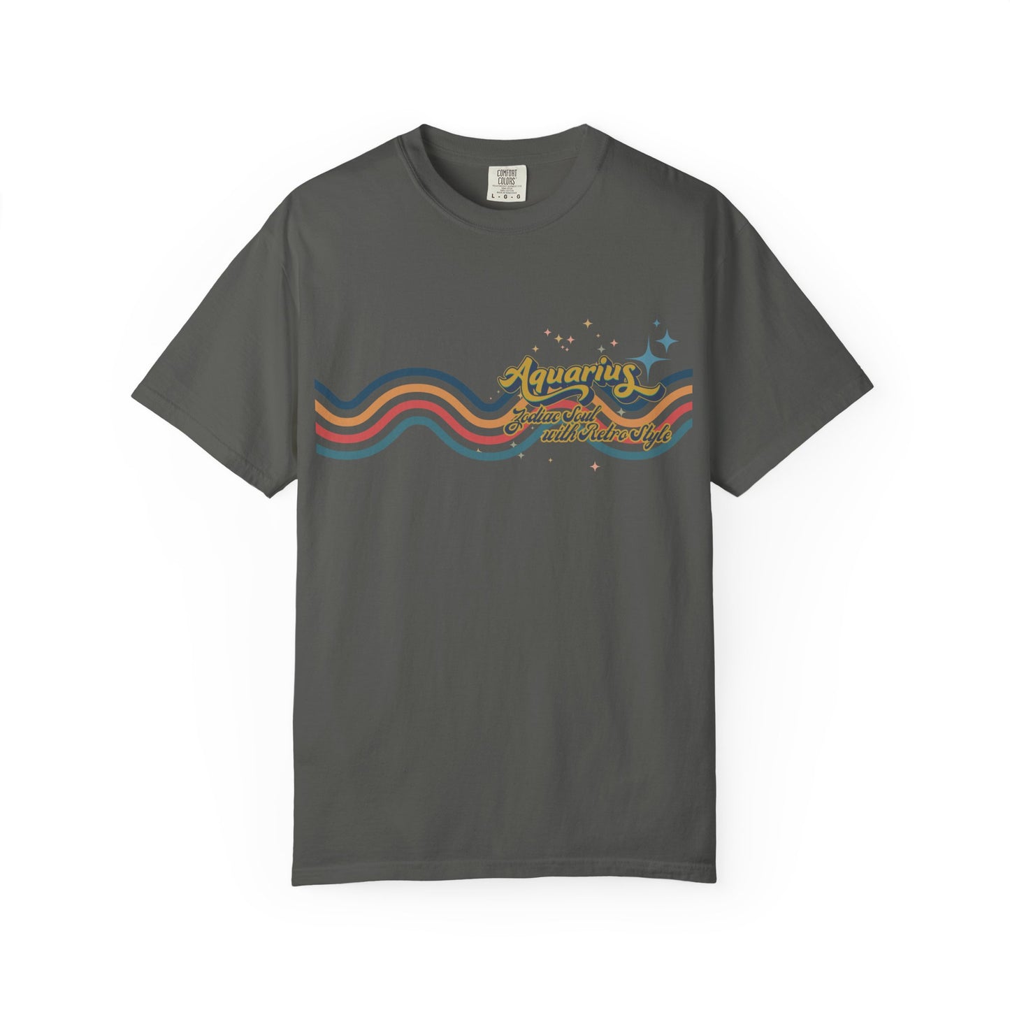Aquarius Retro T-Shirt – Zodiac Soul Astrology Shirt for Aquarius Lovers Pepper