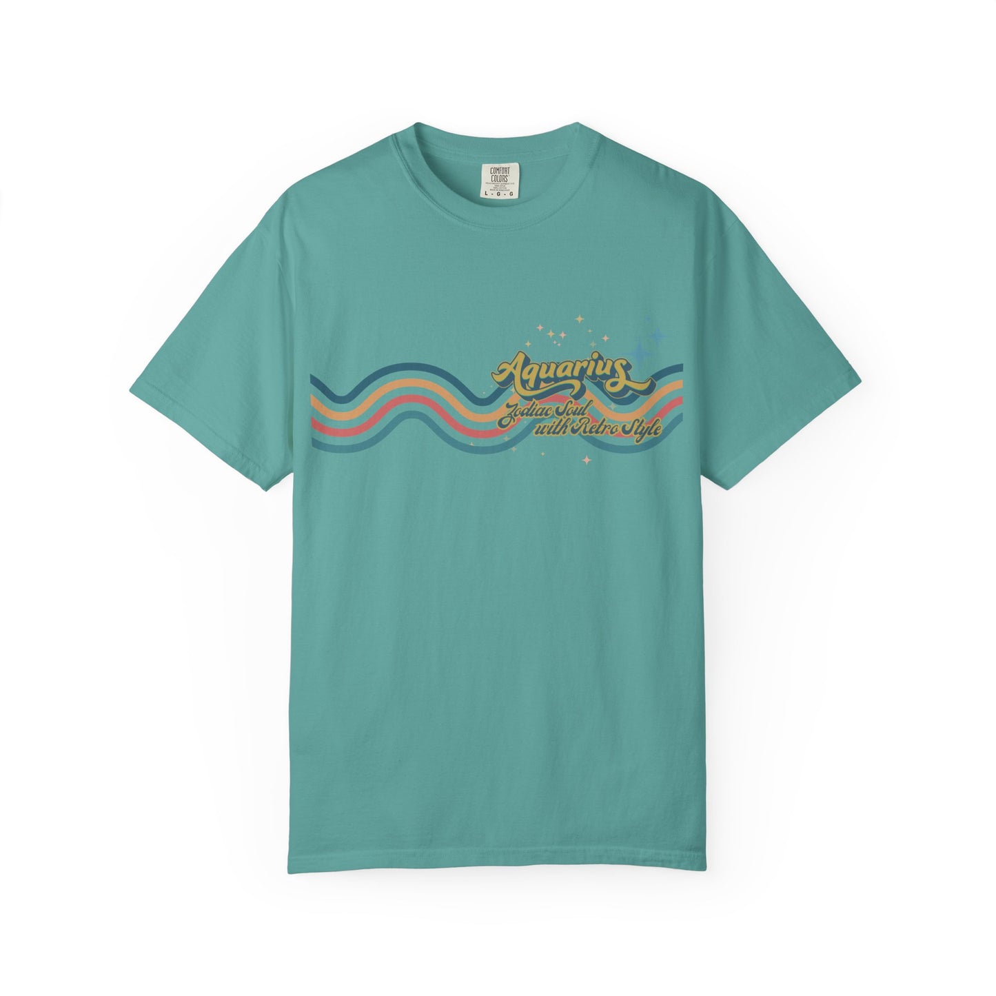 Aquarius Retro T-Shirt – Zodiac Soul Astrology Shirt for Aquarius Lovers Seafoam