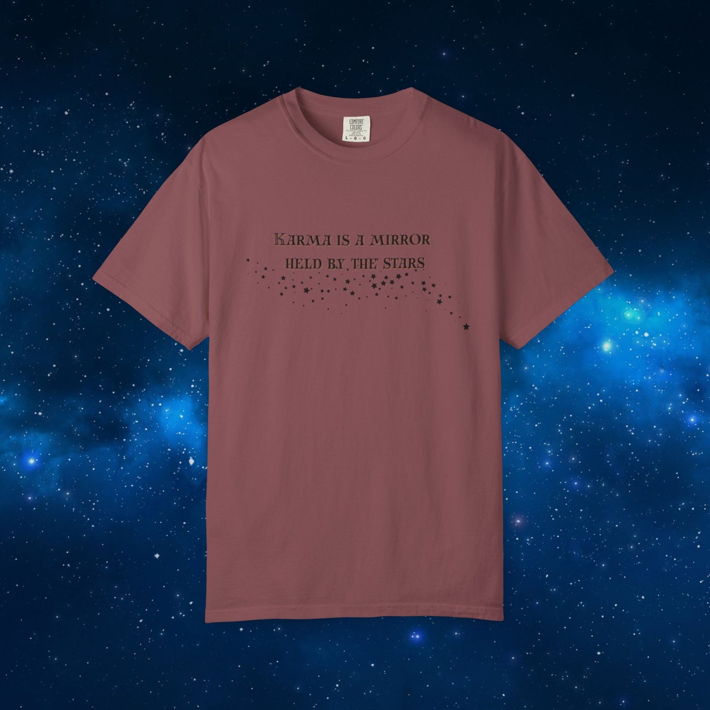 Karma Is a Mirror Held by the Stars – Spiritual Astrology T-Shirt Brick