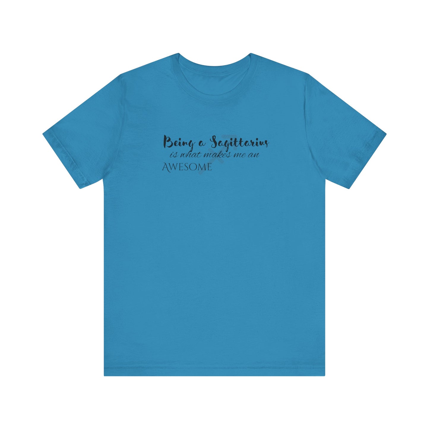 Awesome Unisex Sagittarius Tshirt | Horoscope Profession Tee Aqua