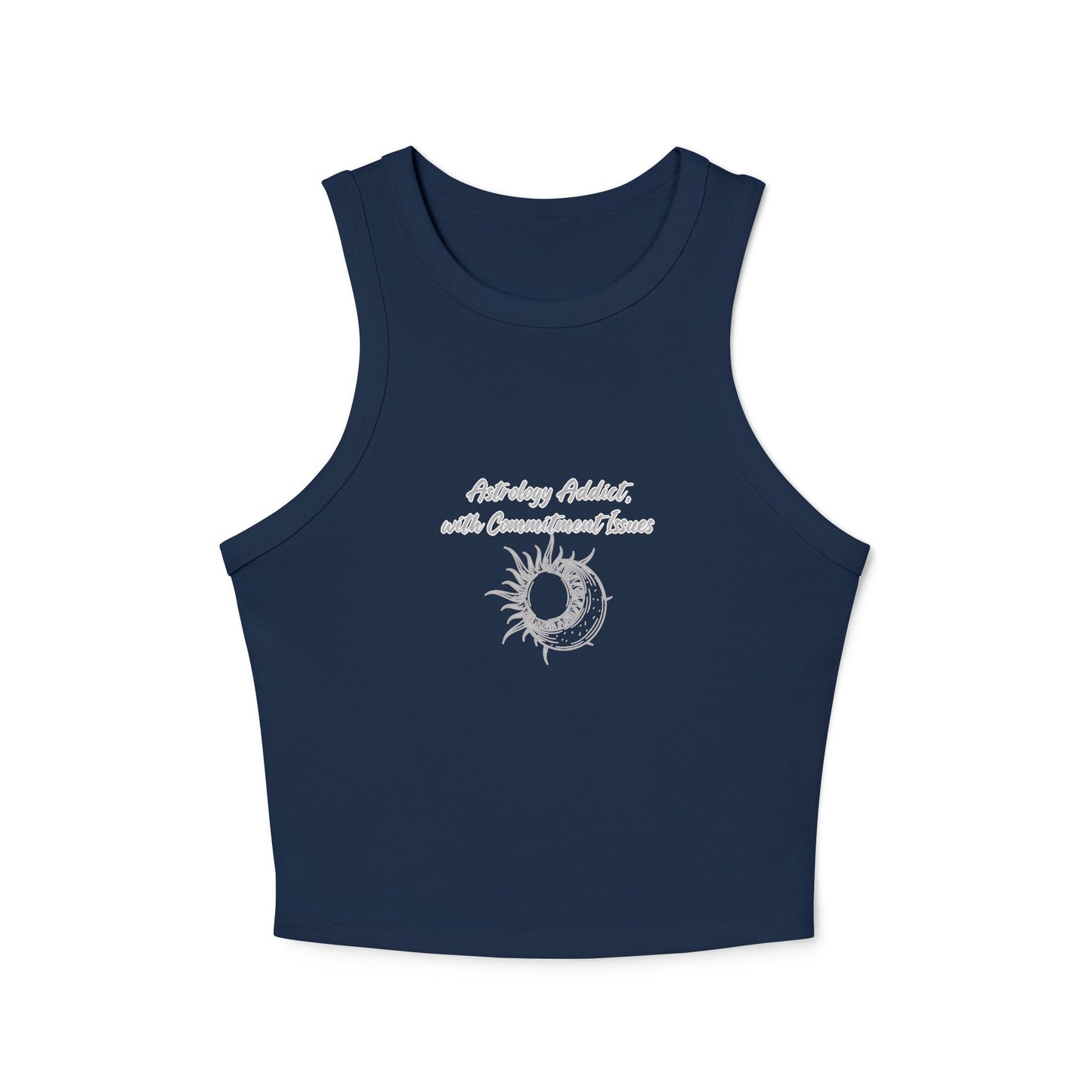 Astrology Addict Tank Top – Funny Zodiac Shirt for Spiritual Babes Solid Navy Blend