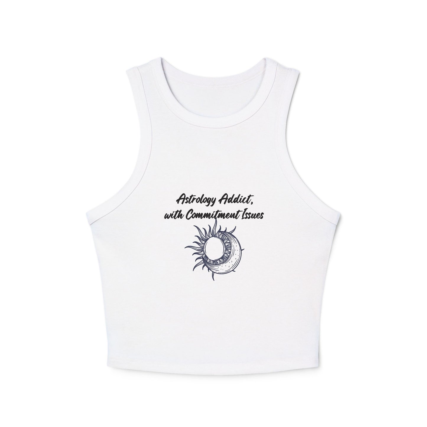 Astrology Addict Tank Top – Funny Zodiac Shirt for Spiritual Babes Solid White Blend XS