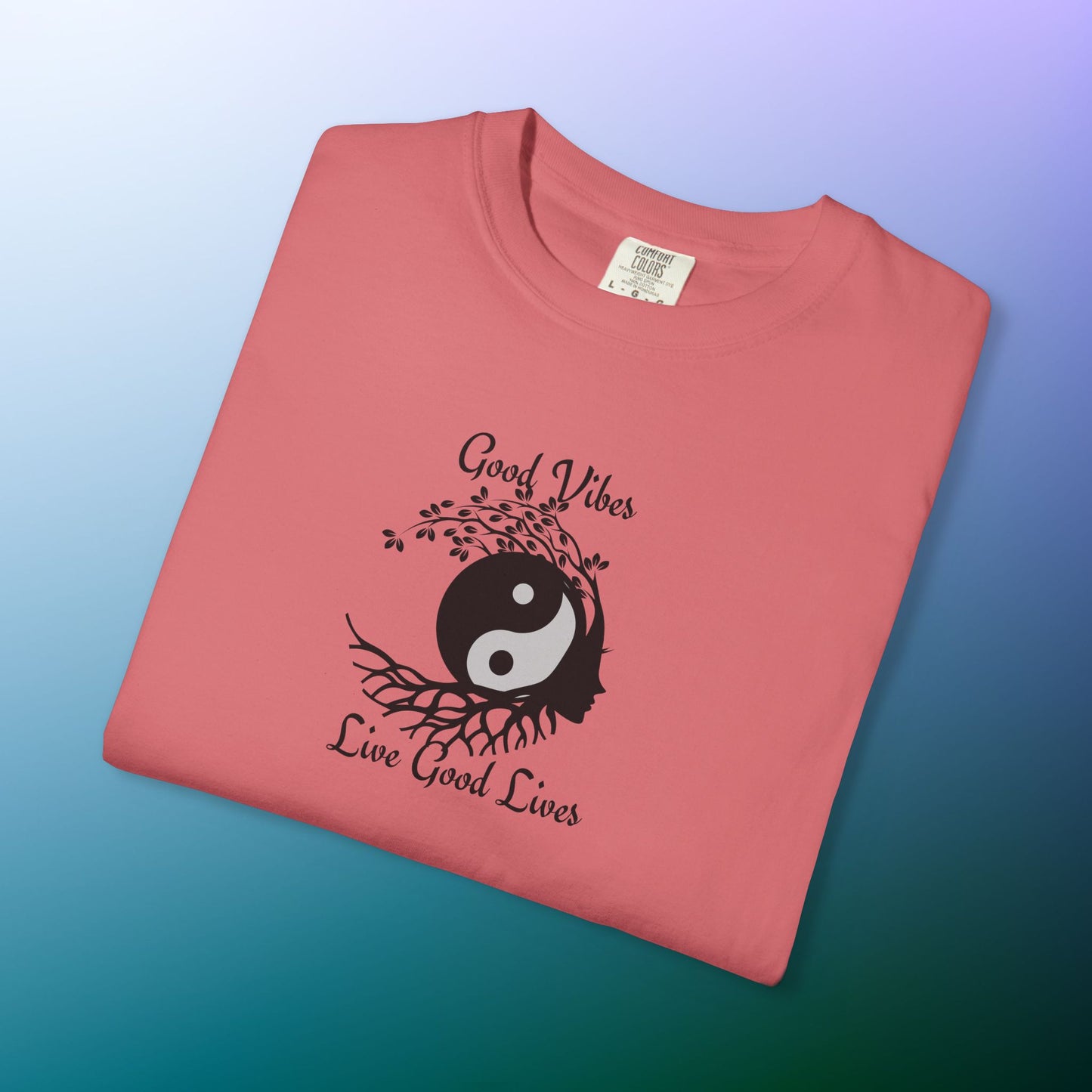 Good Vibes Live Good Lives T-Shirt – Yin Yang Tree of Life Tee