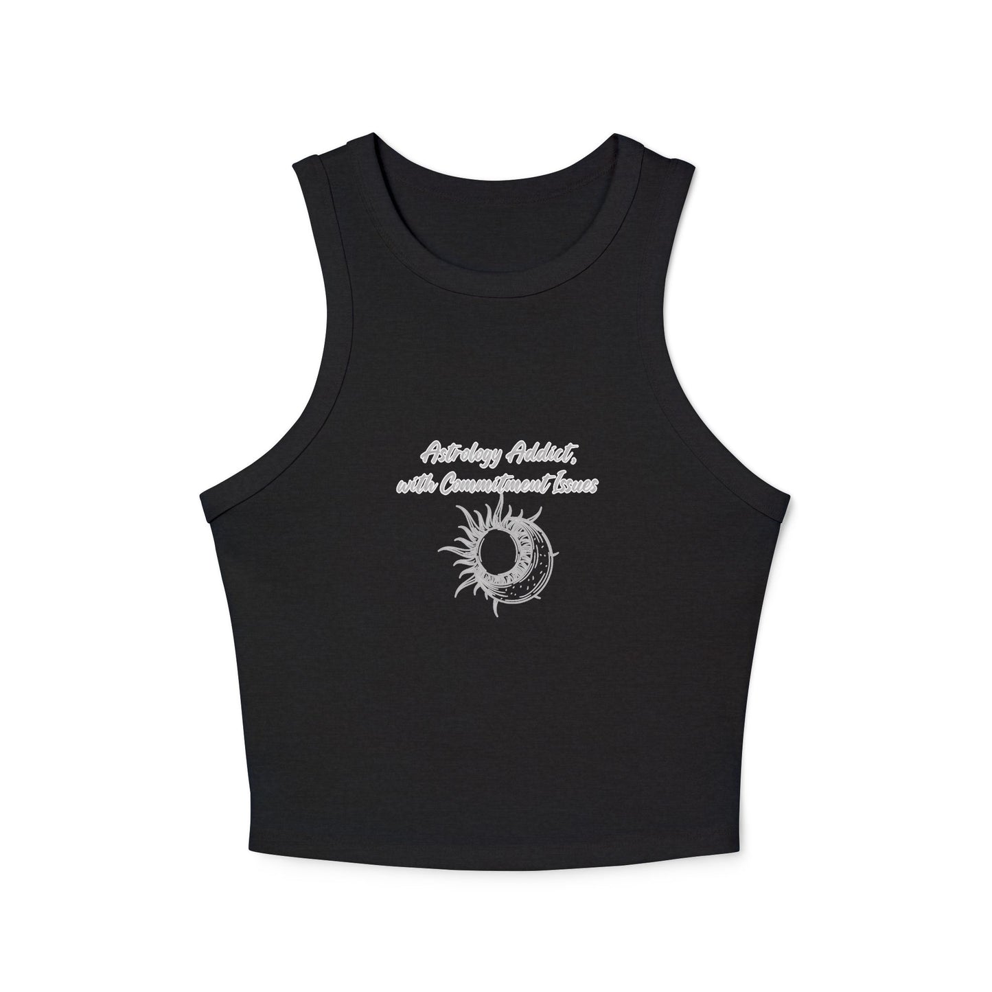 Astrology Addict Tank Top – Funny Zodiac Shirt for Spiritual Babes Solid Black Blend