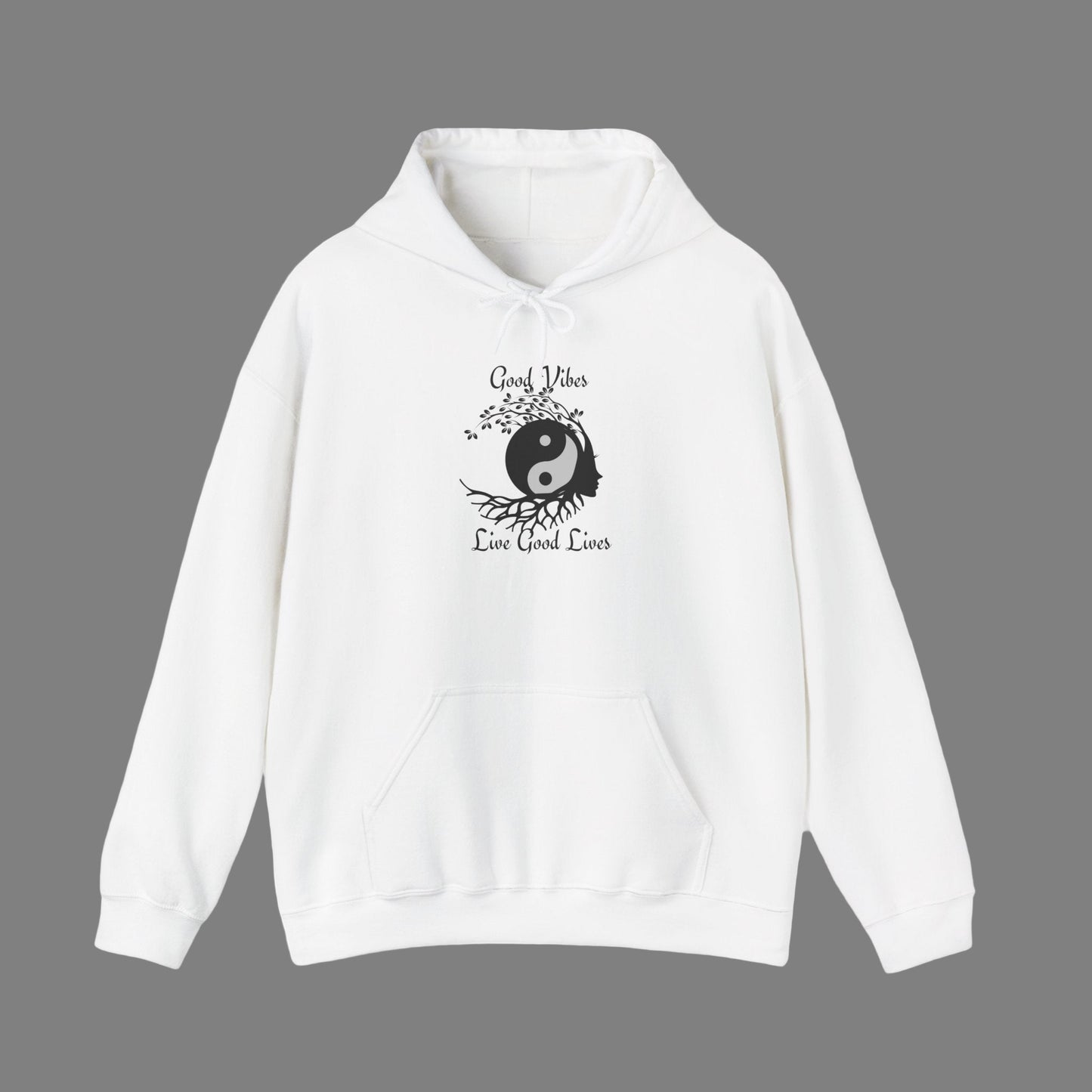 Good Vibes Hoodie – Manifestation & Mindfulness Apparel White