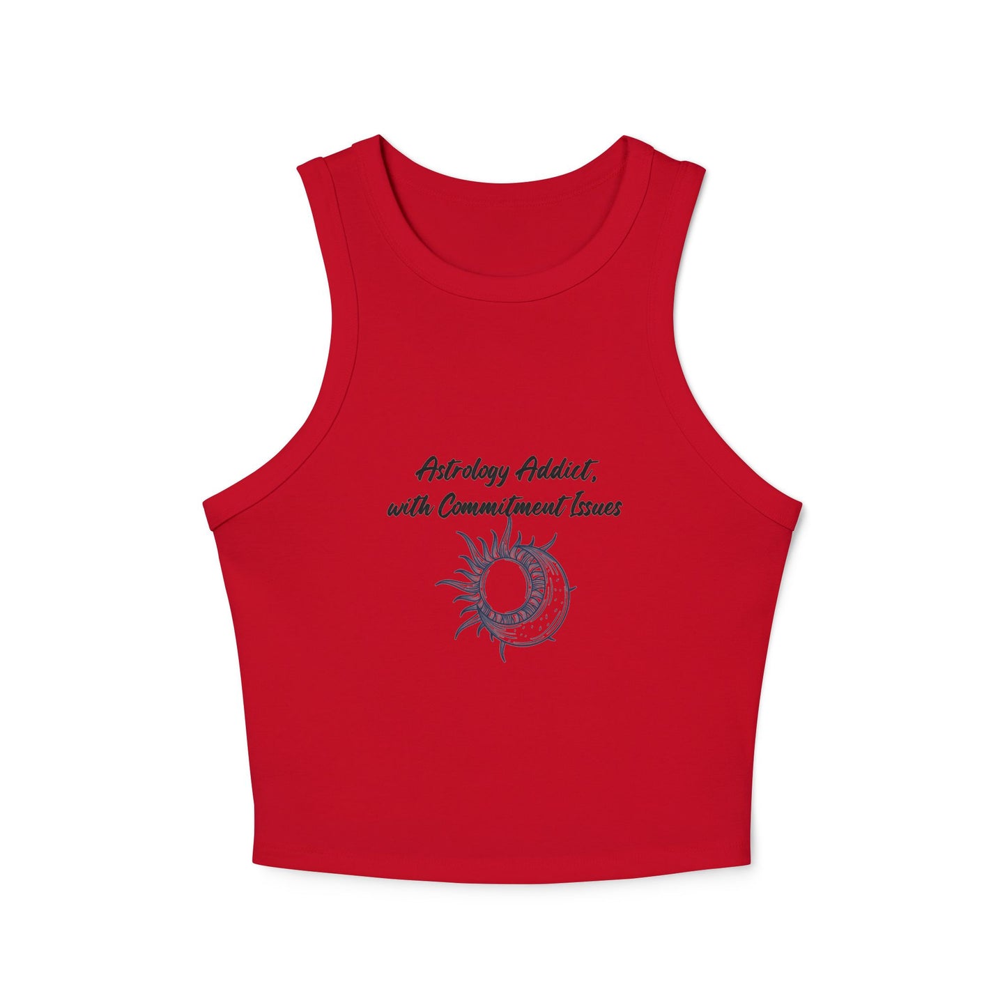 Astrology Addict Tank Top – Funny Zodiac Shirt for Spiritual Babes Solid Red Blend