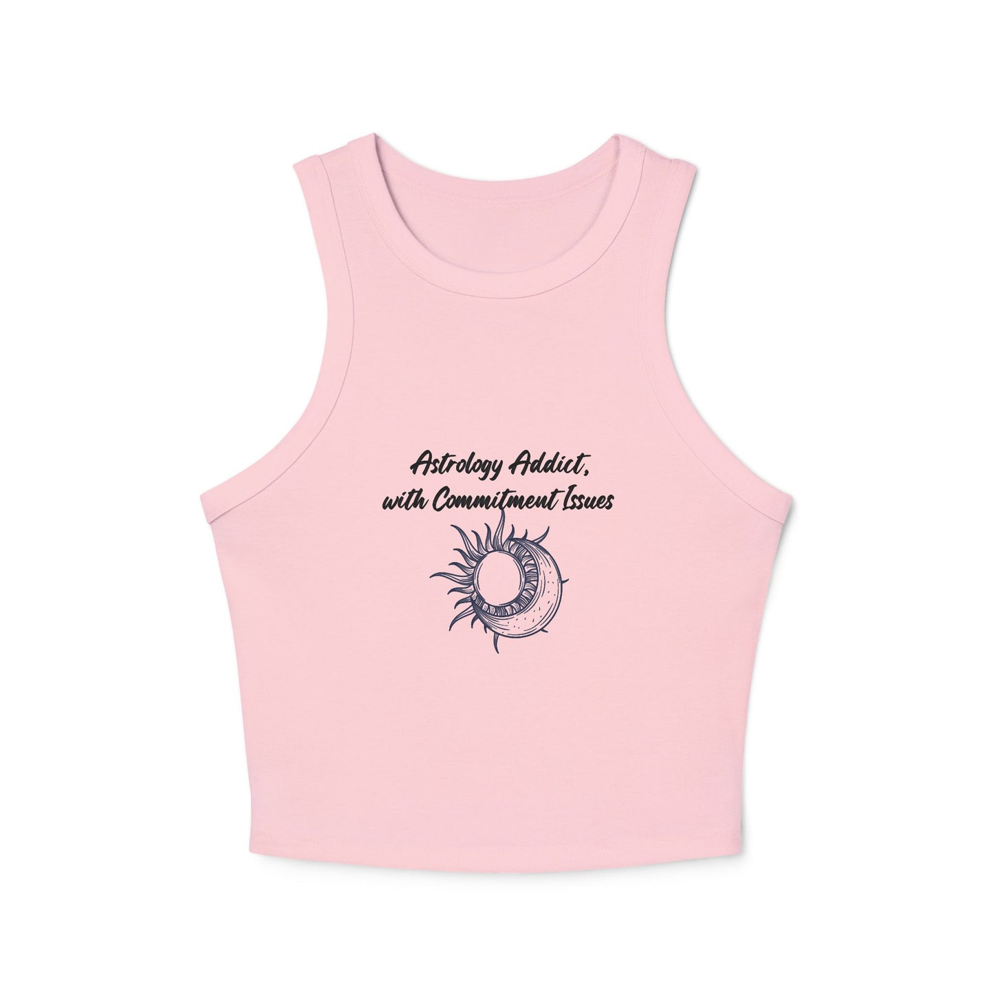 Astrology Addict Tank Top – Funny Zodiac Shirt for Spiritual Babes Solid Pink Blend