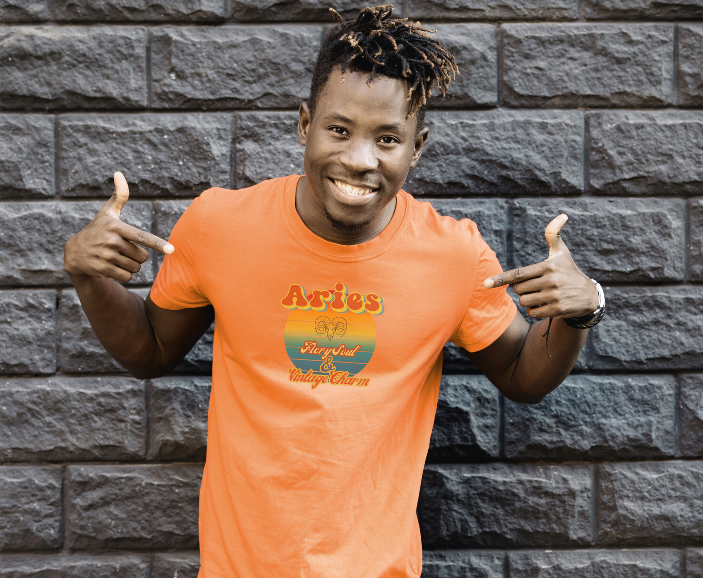 Aries Zodiac Retro T-Shirt – “Fiery Soul & Vintage Charm” Astrology Tee