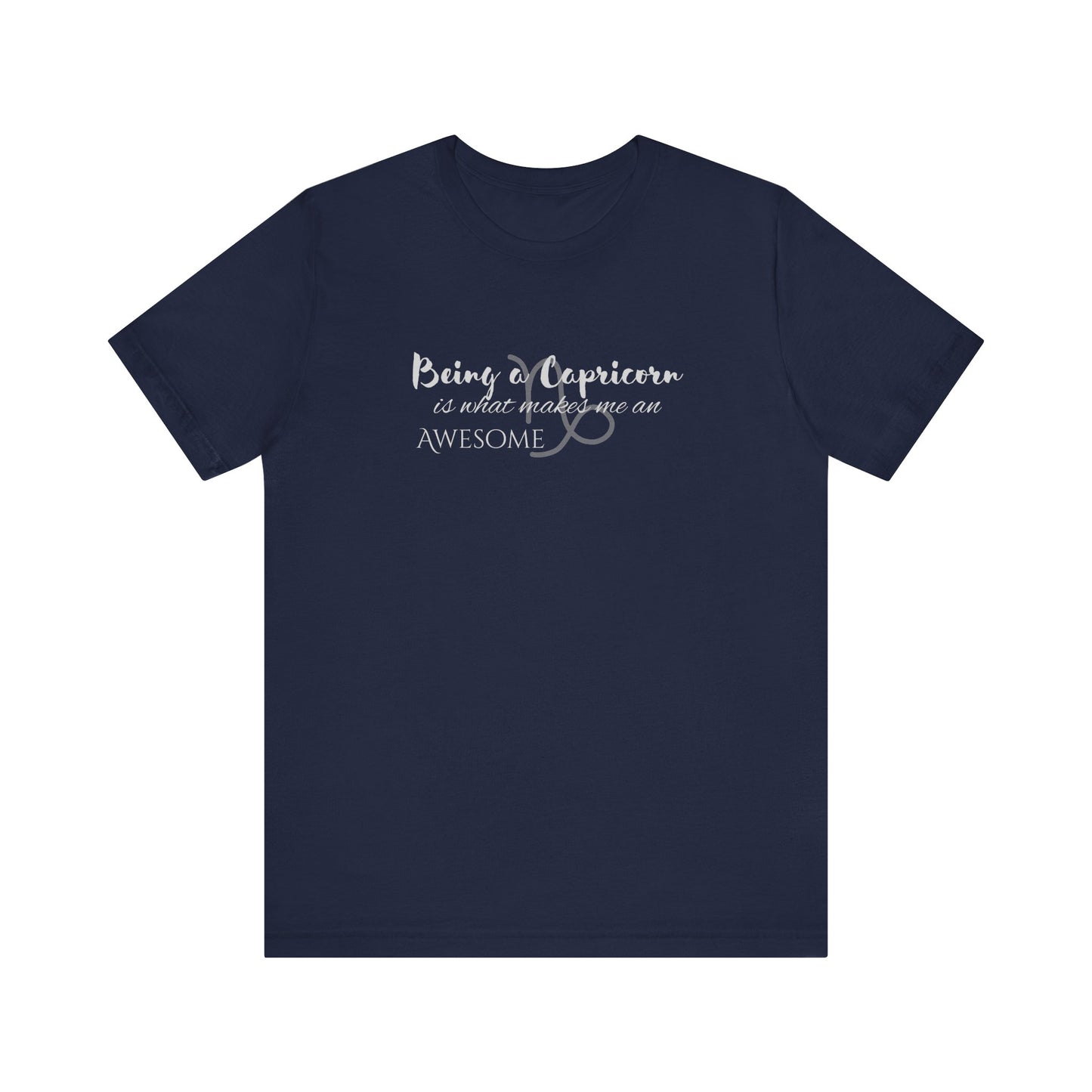Awesome Unisex Capricorn Tshirt | Horoscope Profession Tee Navy