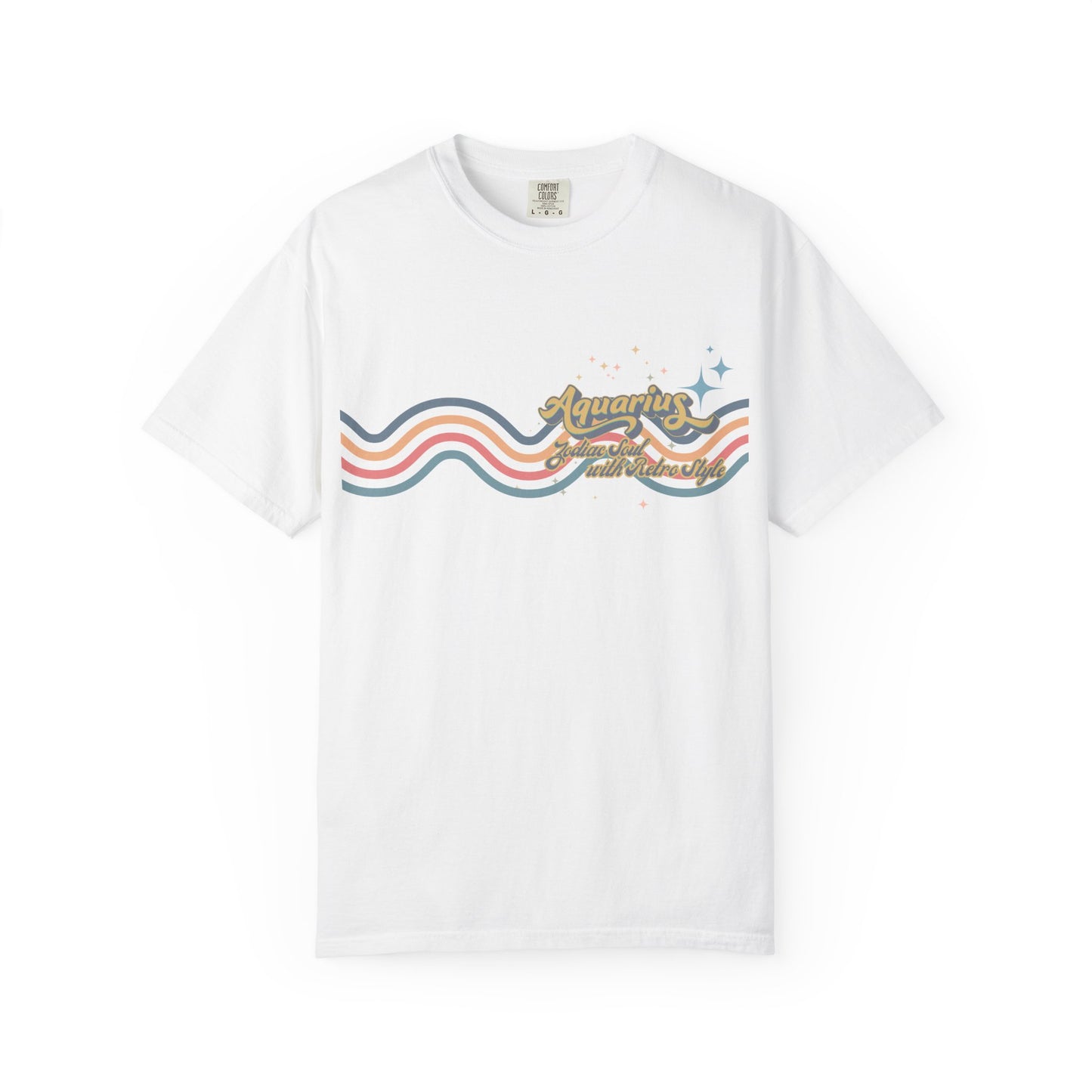 Aquarius Retro T-Shirt – Zodiac Soul Astrology Shirt for Aquarius Lovers White