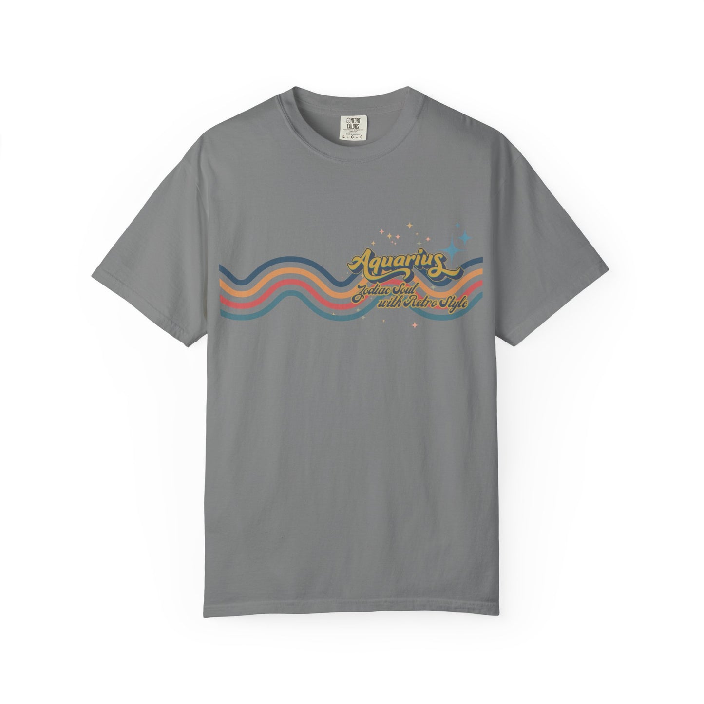 Aquarius Retro T-Shirt – Zodiac Soul Astrology Shirt for Aquarius Lovers Grey