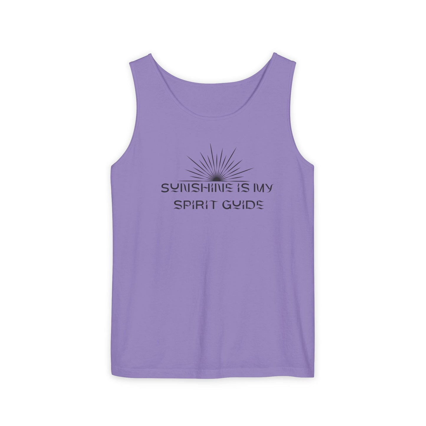 Sunshine Is My Spirit Guide Tank Top – Spiritual Unisex Summer Shirt Violet