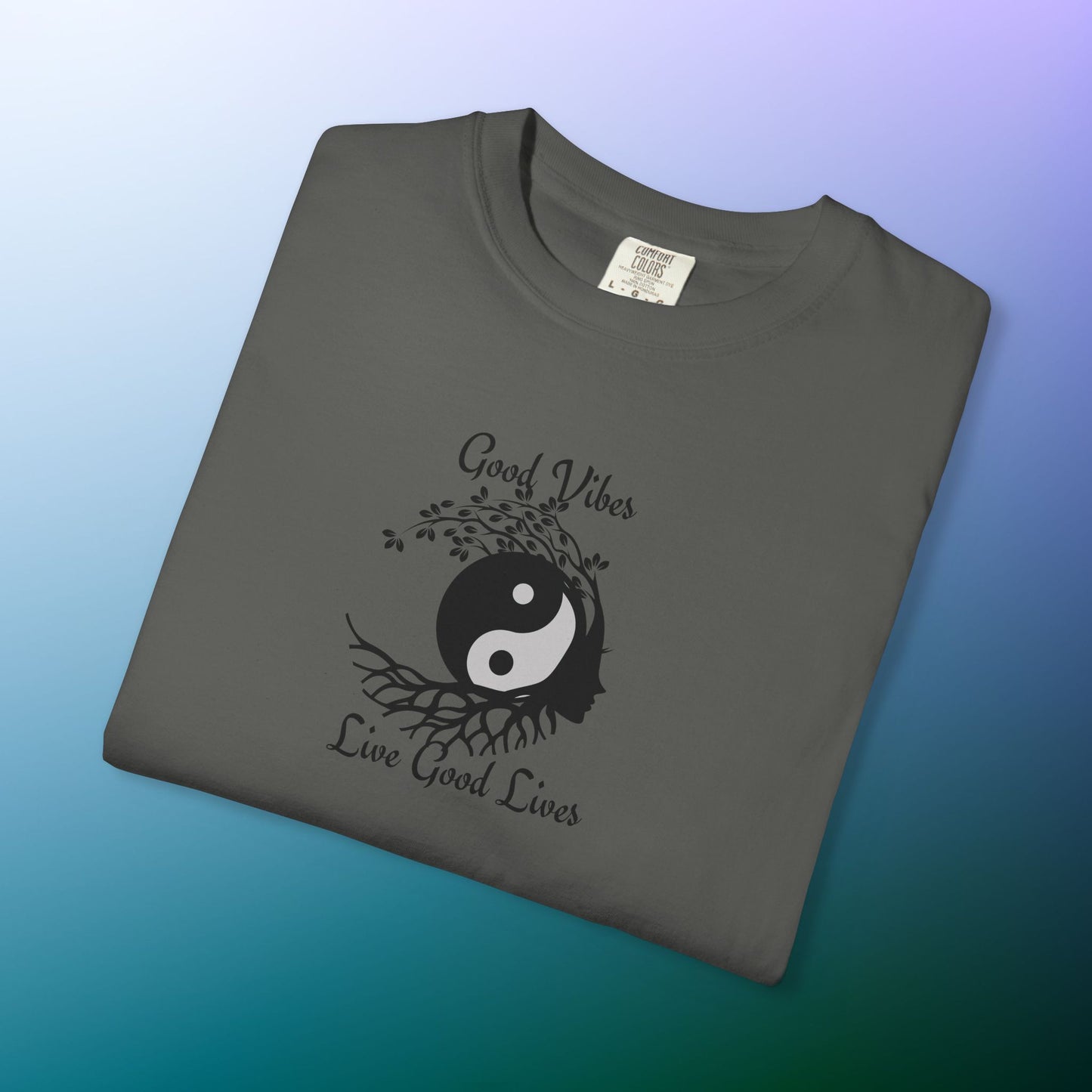 Good Vibes Live Good Lives T-Shirt – Yin Yang Tree of Life Tee