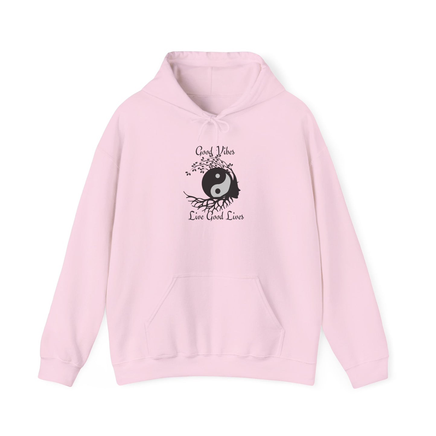 Good Vibes Hoodie – Manifestation & Mindfulness Apparel Light Pink