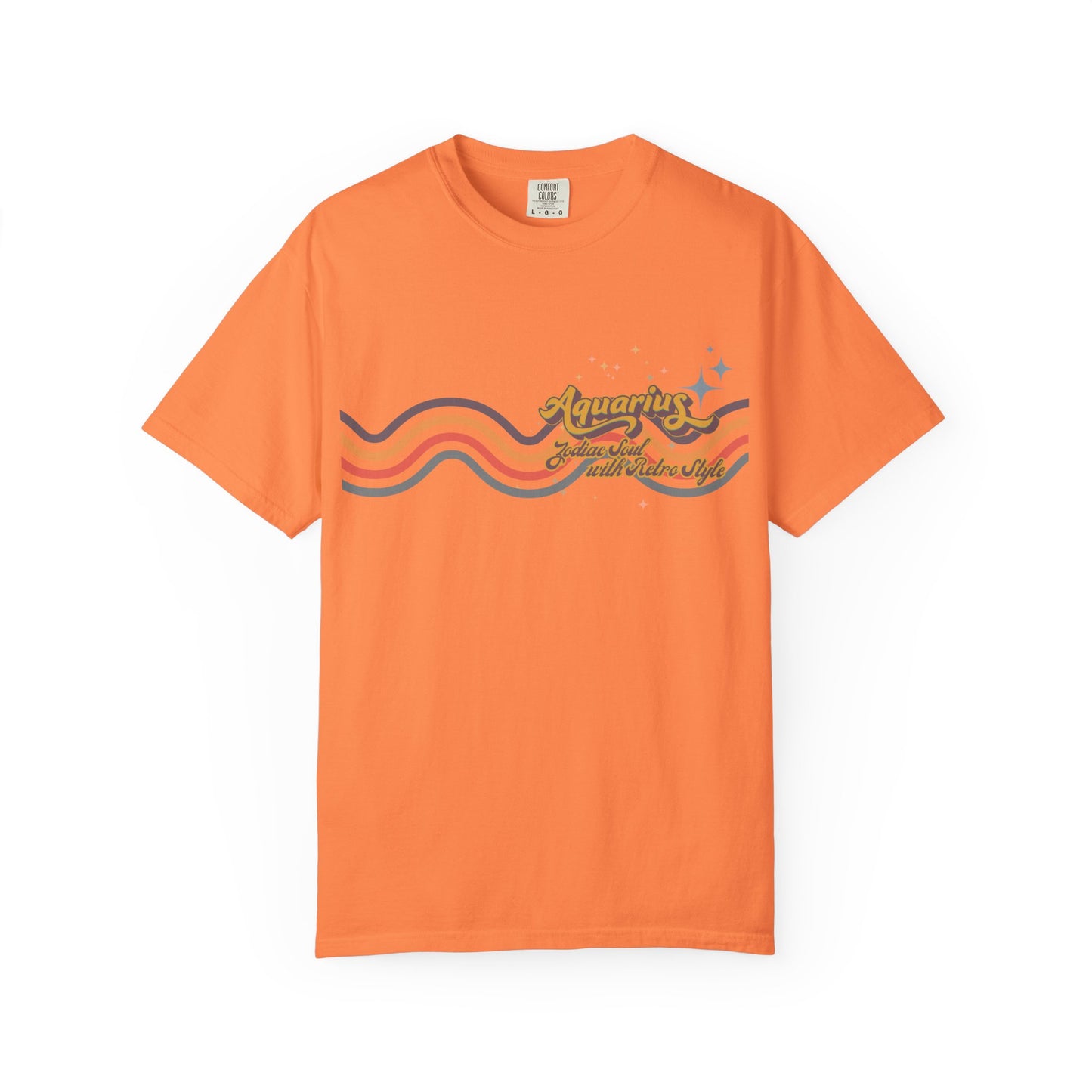 Aquarius Retro T-Shirt – Zodiac Soul Astrology Shirt for Aquarius Lovers Melon