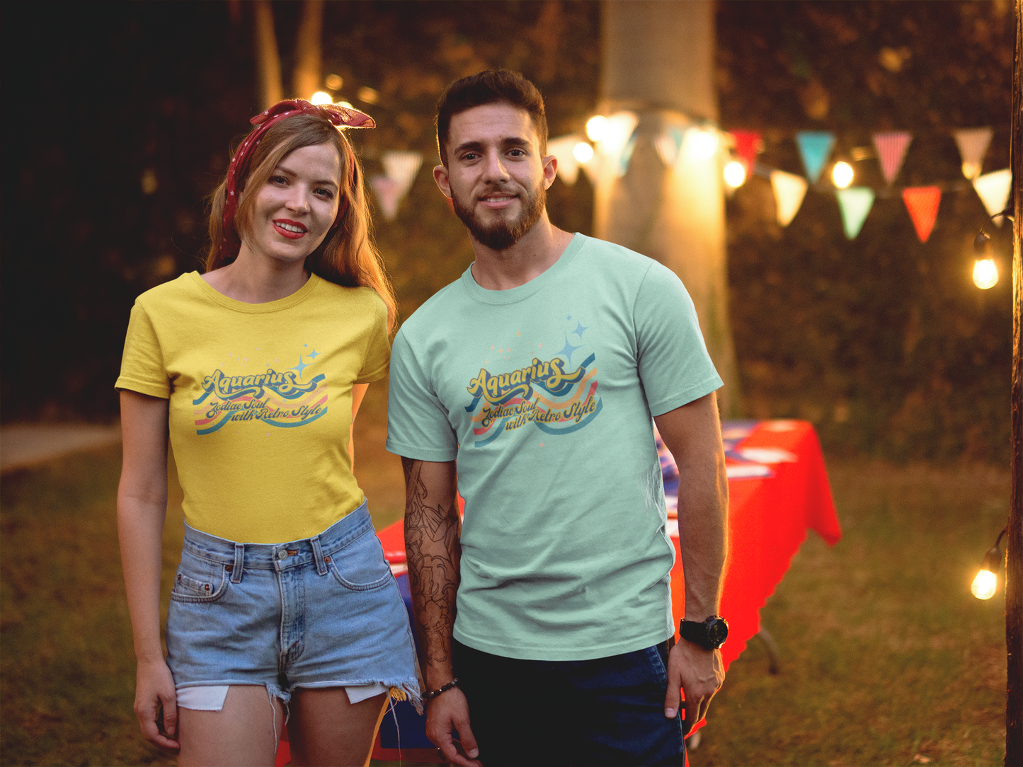 Aquarius Retro T-Shirt – Zodiac Soul Astrology Shirt for Aquarius Lovers