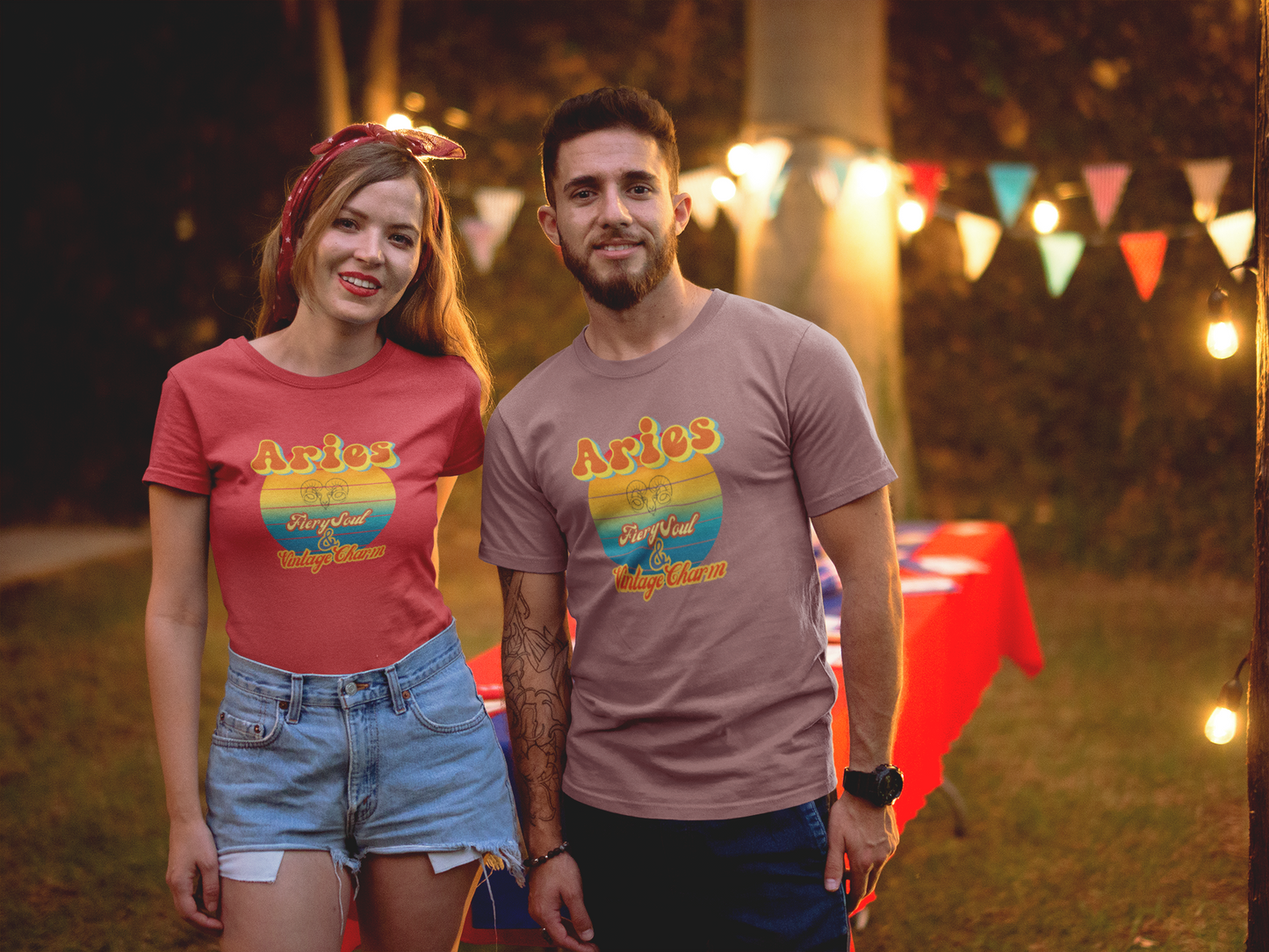 Aries Zodiac Retro T-Shirt – “Fiery Soul & Vintage Charm” Astrology Tee