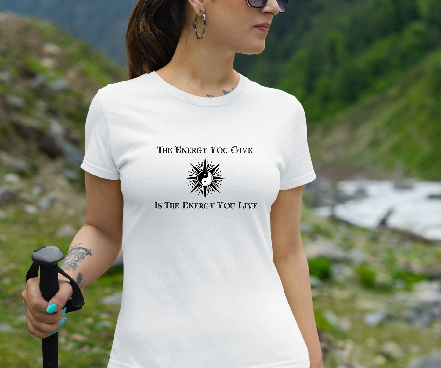 The Energy You Give Is The Energy You Live – Spiritual Yin Yang T-Shirt