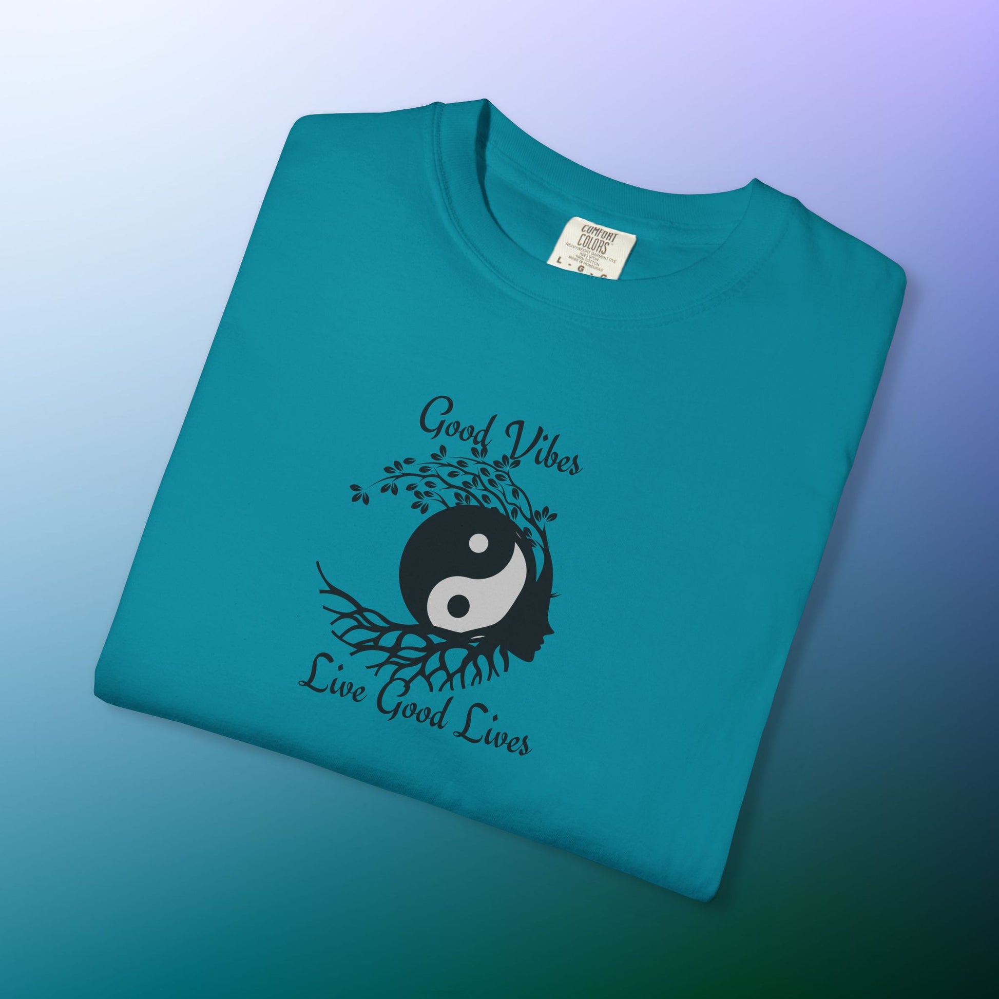 Good Vibes Live Good Lives T-Shirt – Yin Yang Tree of Life Tee