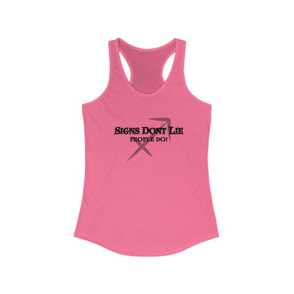 Signs Don't Lie, People Do! Zodiac Tank Top Solid Hot Pink