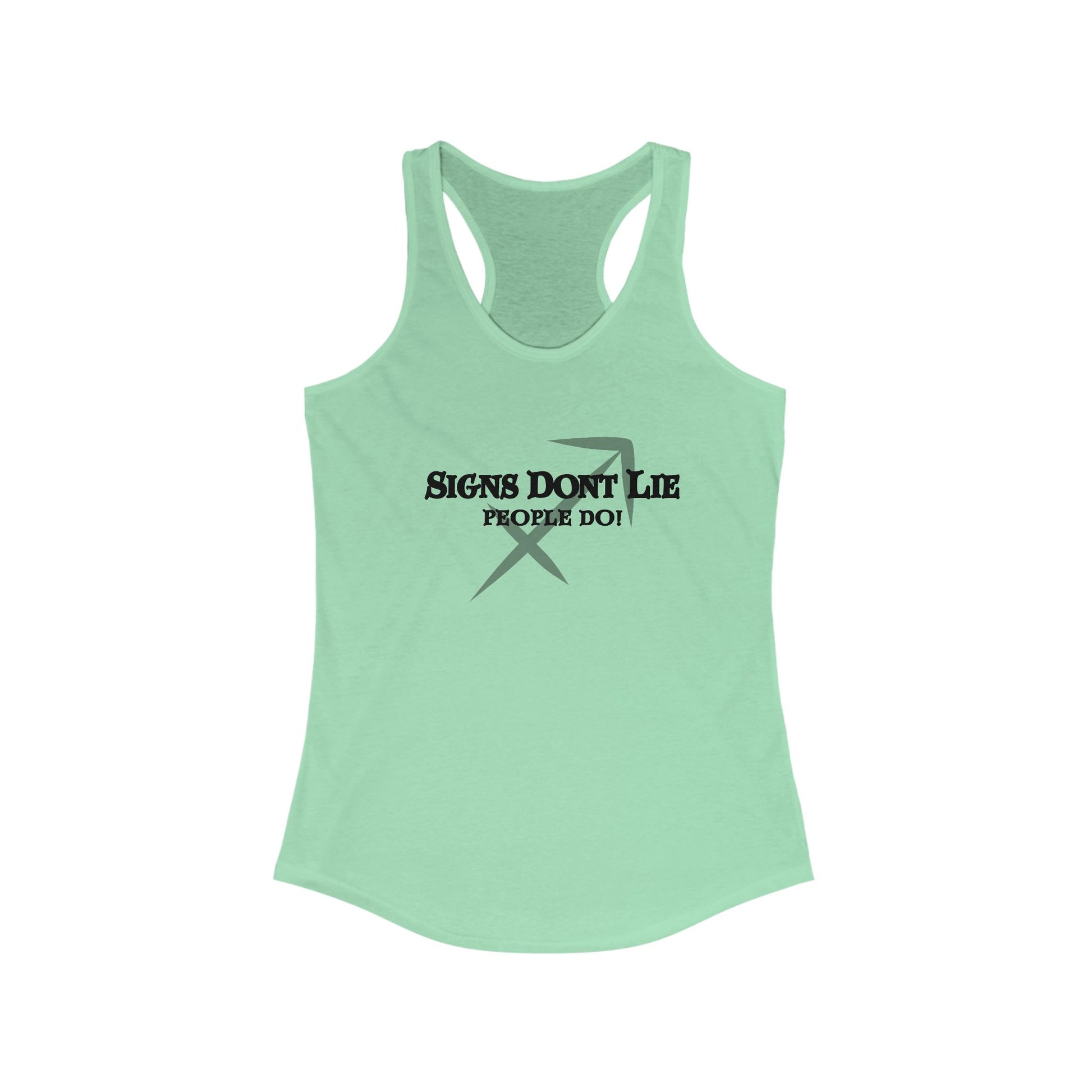 Signs Don't Lie, People Do! Zodiac Tank Top Solid Mint