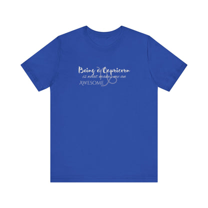 Awesome Unisex Capricorn Tshirt | Horoscope Profession Tee True Royal