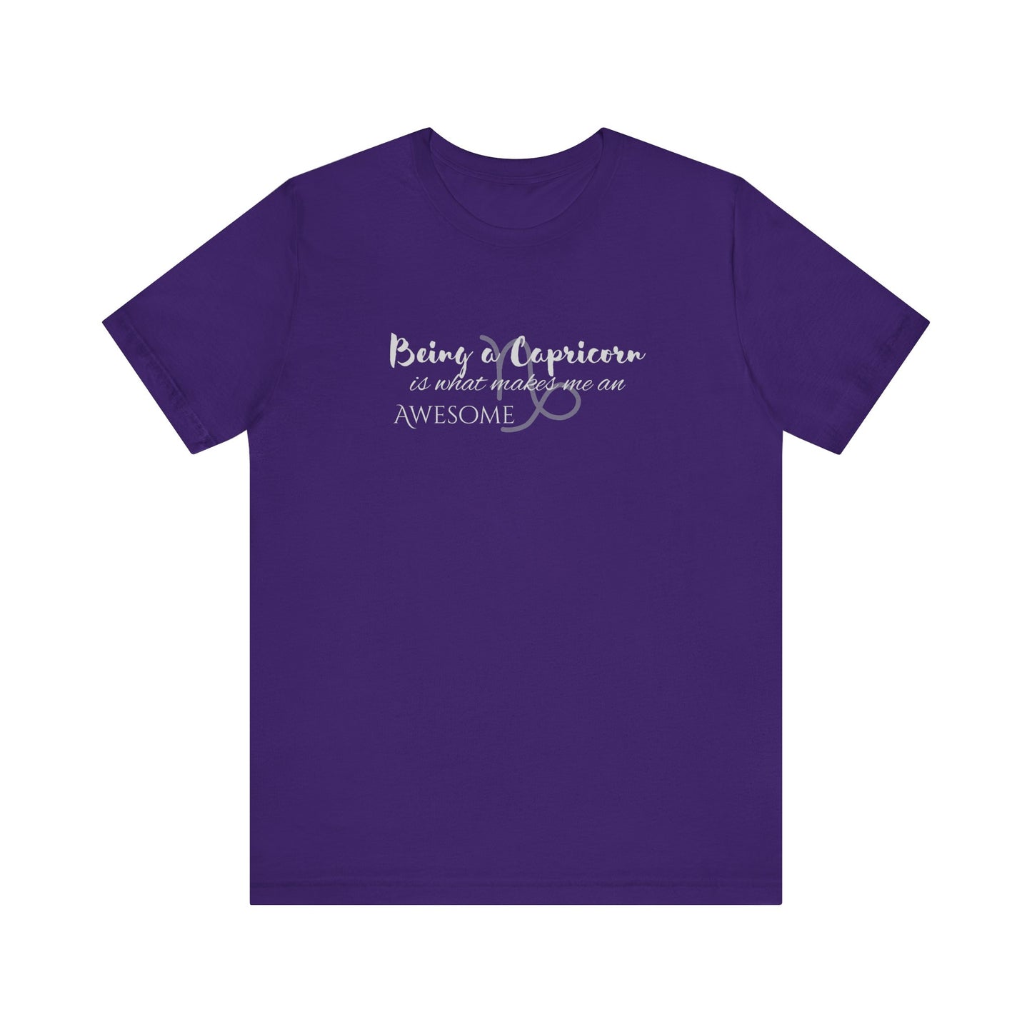 Awesome Unisex Capricorn Tshirt | Horoscope Profession Tee Team Purple