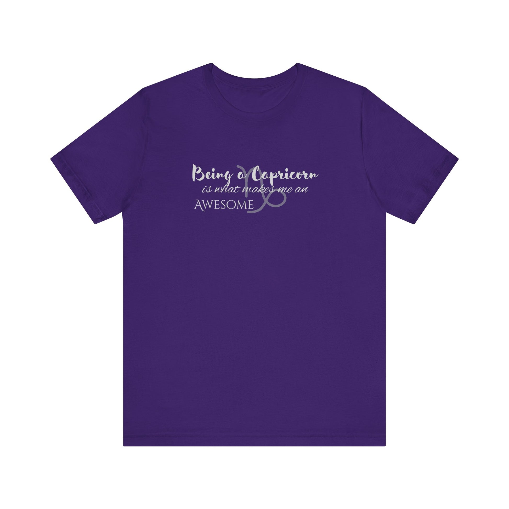 Awesome Unisex Capricorn Tshirt | Horoscope Profession Tee Team Purple