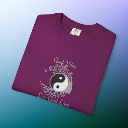 Good Vibes Live Good Lives T-Shirt – Yin Yang Tree of Life Tee