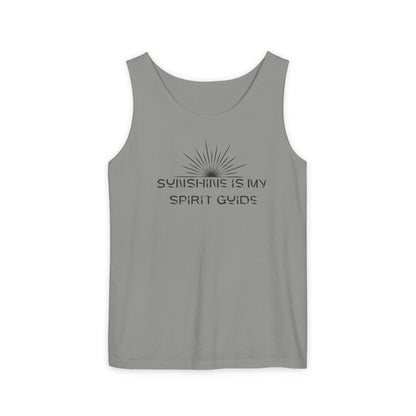 Sunshine Is My Spirit Guide Tank Top – Spiritual Unisex Summer Shirt Granite