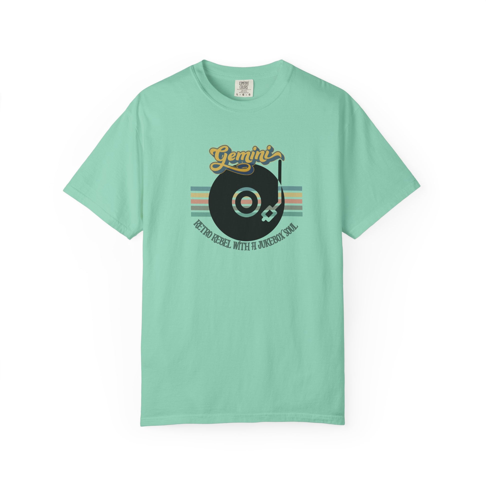 Gemini Retro T-shirt | Vinyl Record| Jukebox Rebel Island Reef