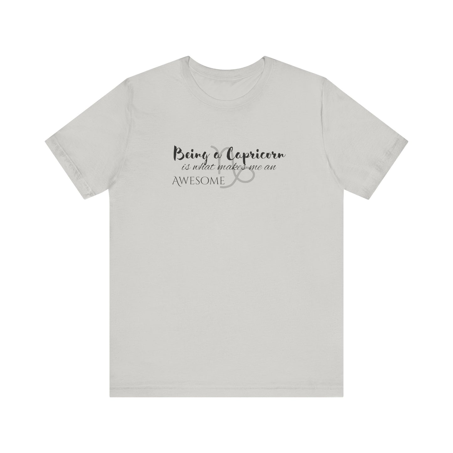Awesome Unisex Capricorn Tshirt | Horoscope Profession Tee Silver