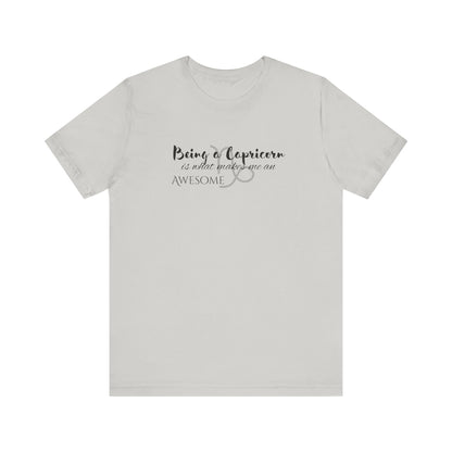 Awesome Unisex Capricorn Tshirt | Horoscope Profession Tee Silver