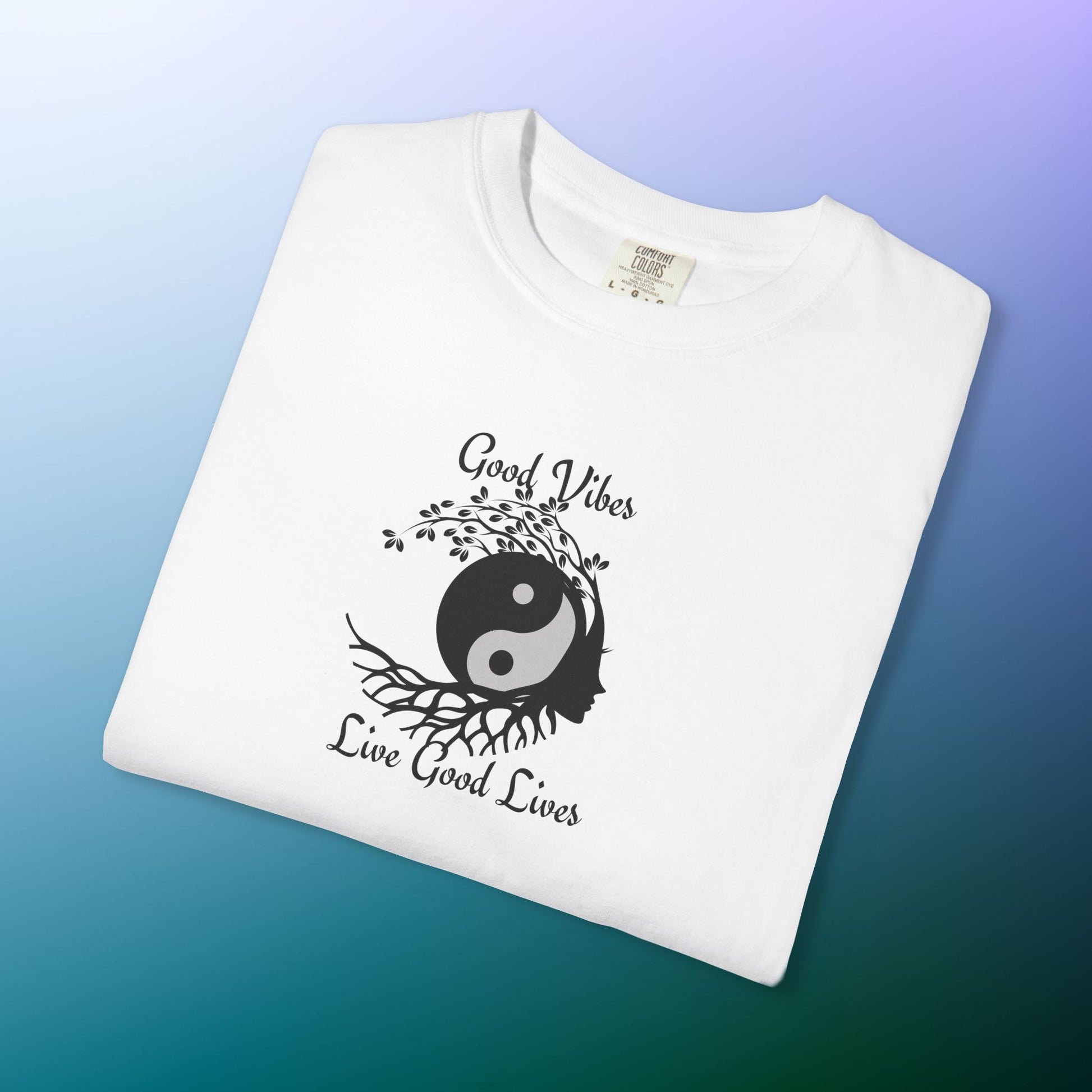 Good Vibes Live Good Lives T-Shirt – Yin Yang Tree of Life Tee