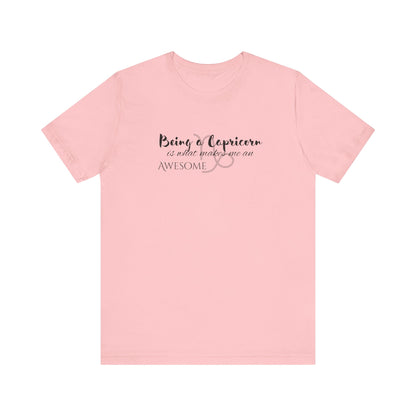 Awesome Unisex Capricorn Tshirt | Horoscope Profession Tee Pink