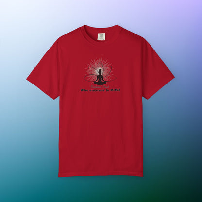 Celestial Soul Mom T-Shirt – Who Answers to MOM! Red