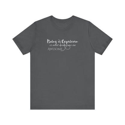 Awesome Unisex Capricorn Tshirt | Horoscope Profession Tee Asphalt