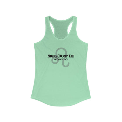 Signs Don't Lie, People Do! Zodiac Tank Top Solid Mint