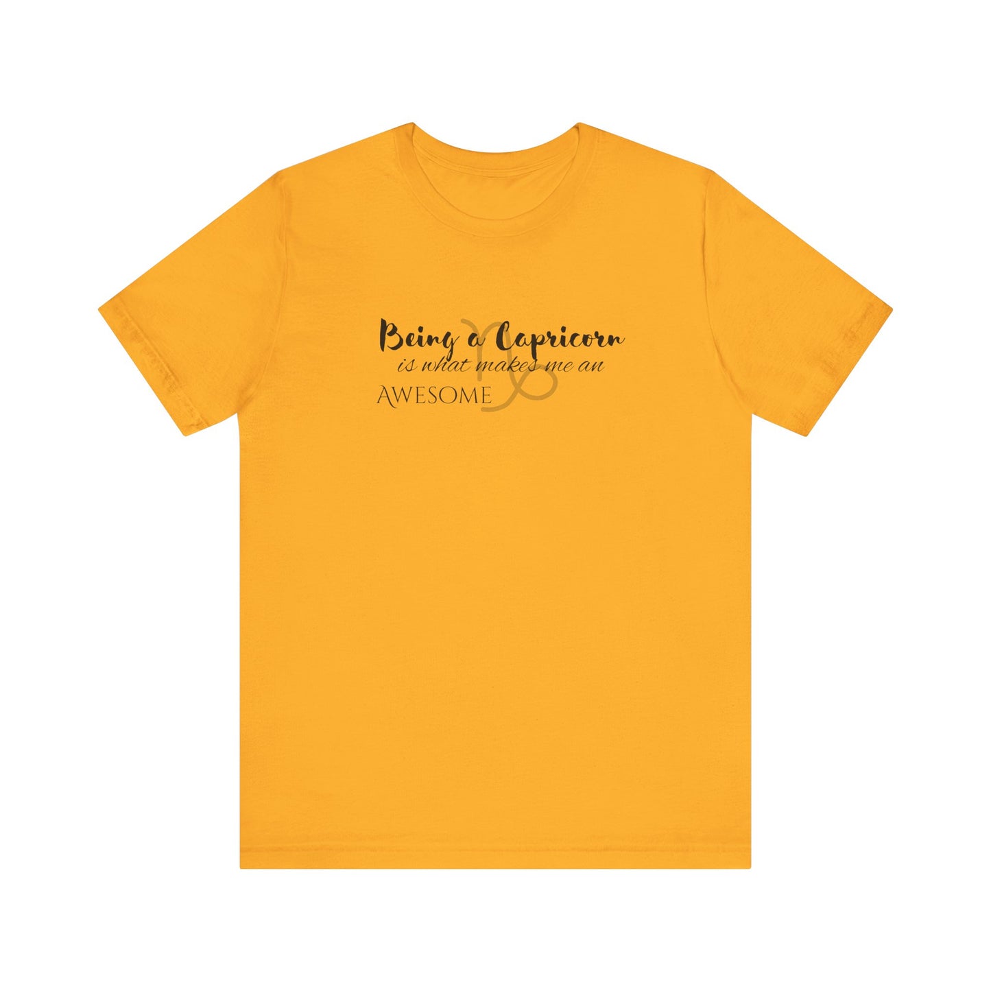 Awesome Unisex Capricorn Tshirt | Horoscope Profession Tee Gold