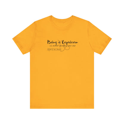 Awesome Unisex Capricorn Tshirt | Horoscope Profession Tee Gold
