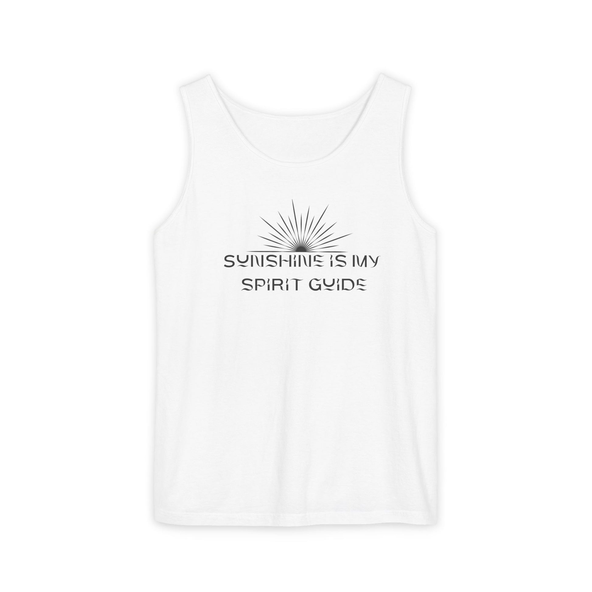 Sunshine Is My Spirit Guide Tank Top – Spiritual Unisex Summer Shirt White