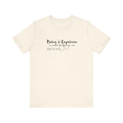Awesome Unisex Capricorn Tshirt | Horoscope Profession Tee Natural