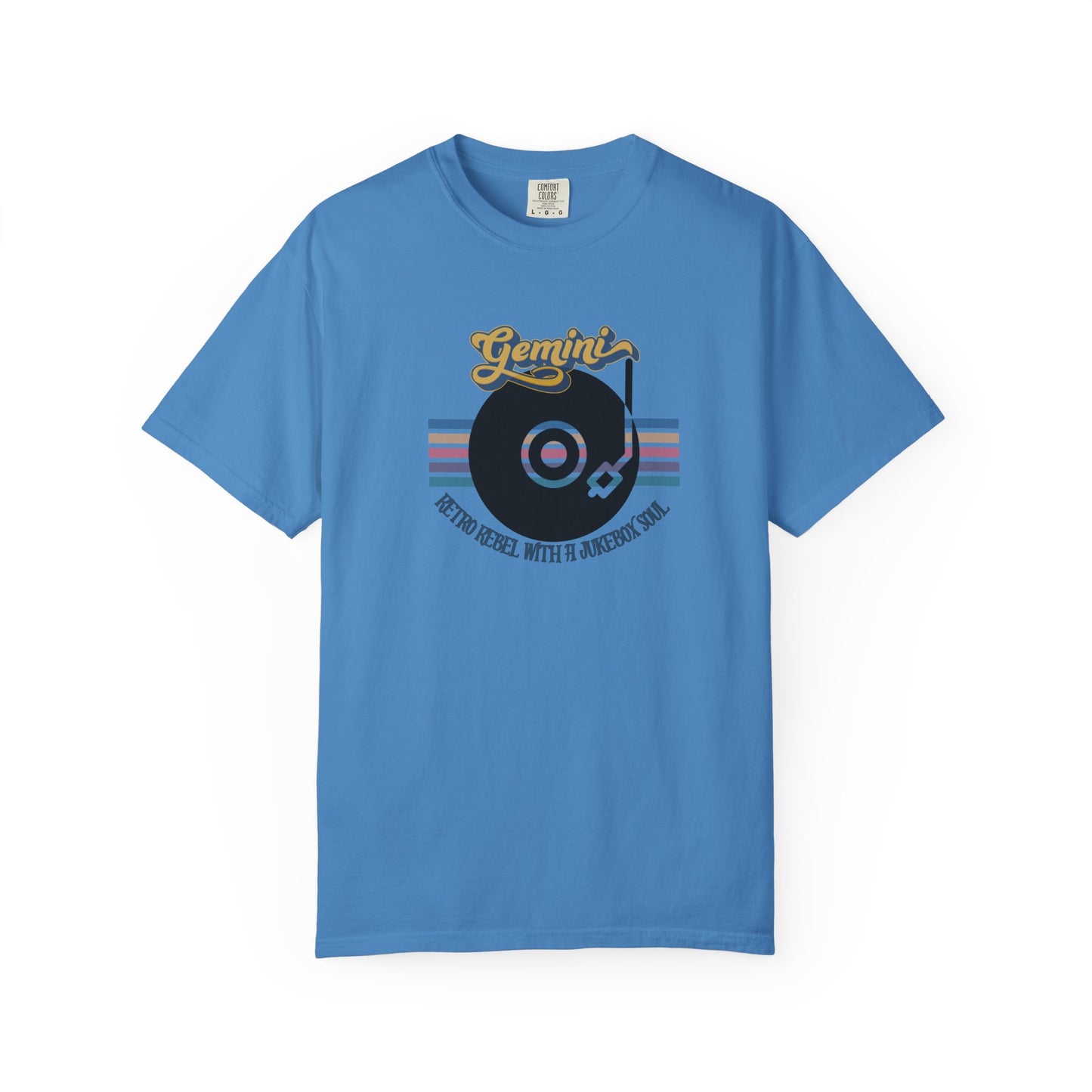 Gemini Retro T-shirt | Vinyl Record| Jukebox Rebel Royal Caribe