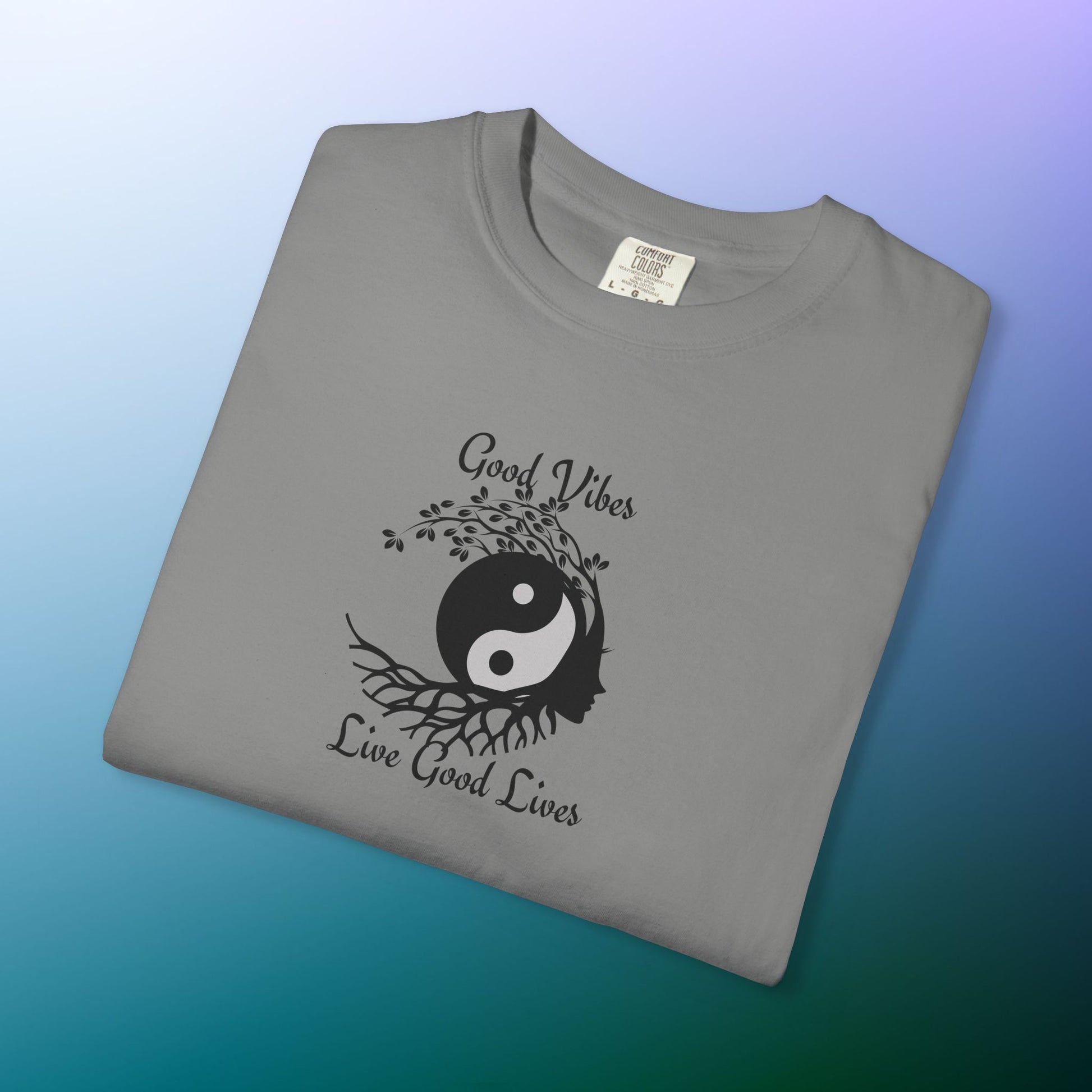 Good Vibes Live Good Lives T-Shirt – Yin Yang Tree of Life Tee