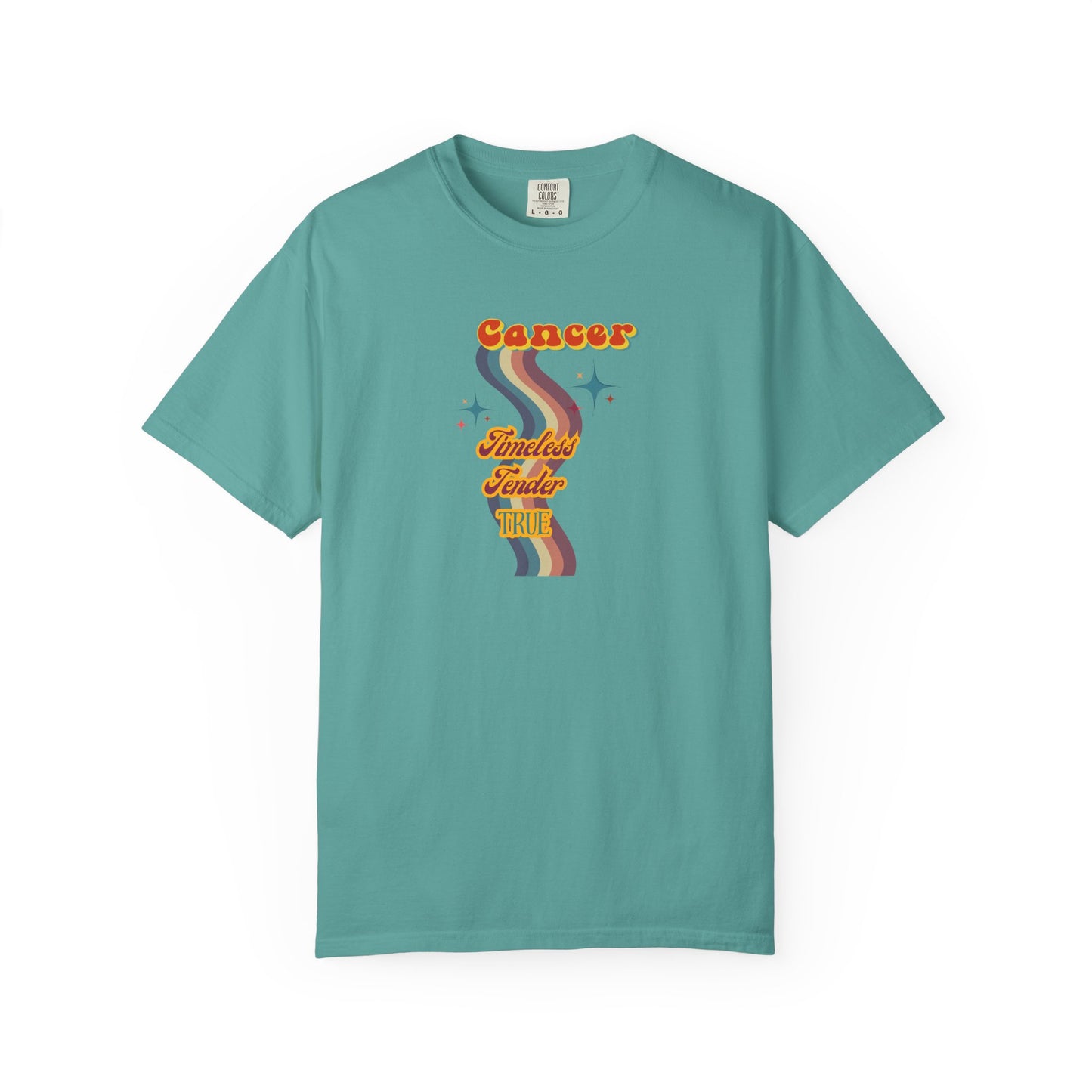 Cancer Zodiac Retro T-Shirt – Timeless • Tender • True Seafoam