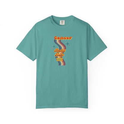 Cancer Zodiac Retro T-Shirt – Timeless • Tender • True Seafoam