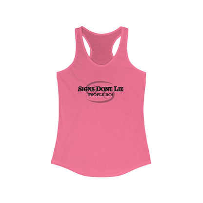 Signs Don't Lie, People Do! Zodiac Tank Top Solid Hot Pink