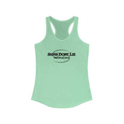 Signs Don't Lie, People Do! Zodiac Tank Top Solid Mint